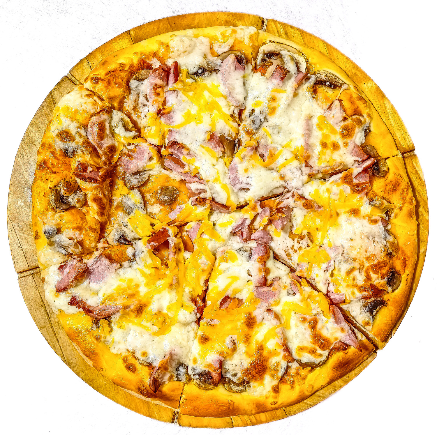 С ветчиной и грибами С ветчиной и грибами